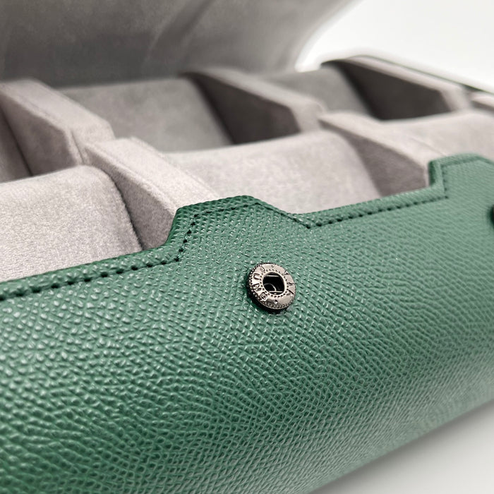 6-Slot Hexagonal Leather Watch Roll Box