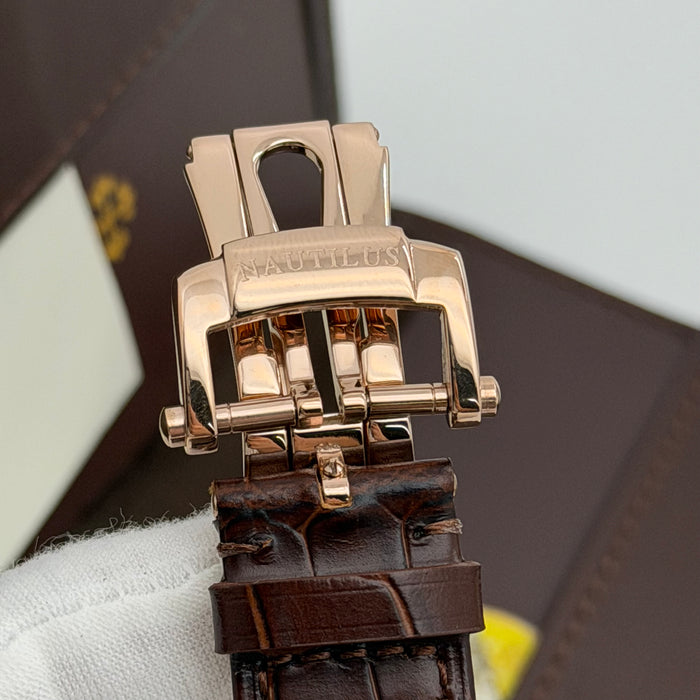 Patek Philippe Nautilus Date Sweep Seconds (Rose Gold / Brown Dial) 5711R-001 - Swiss Super Clone