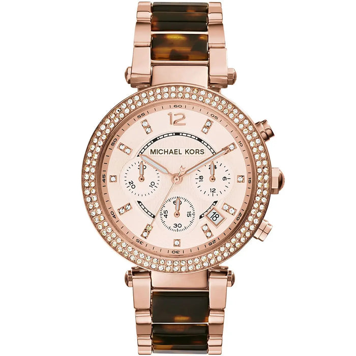 Michael Kors For Women Parker MK5538 With Rose Gold Dial Authentic