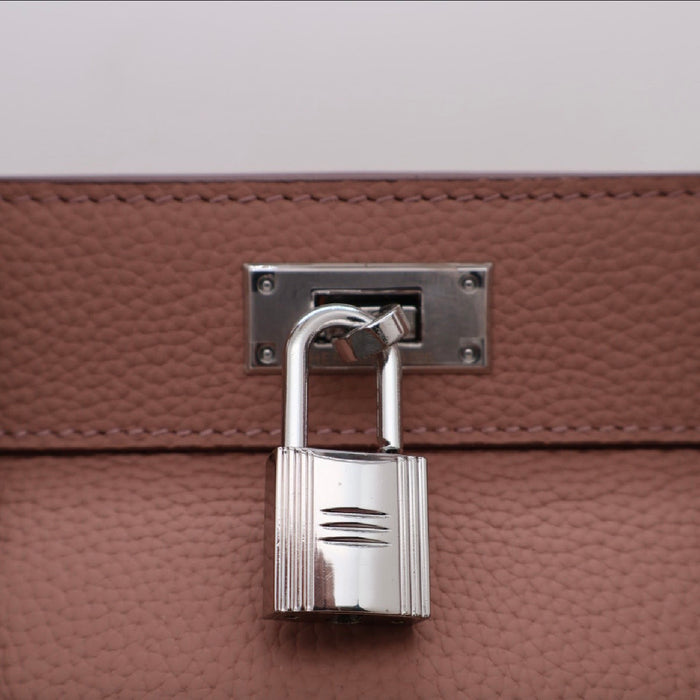 Key-Lock Genuine Leather Women Bag