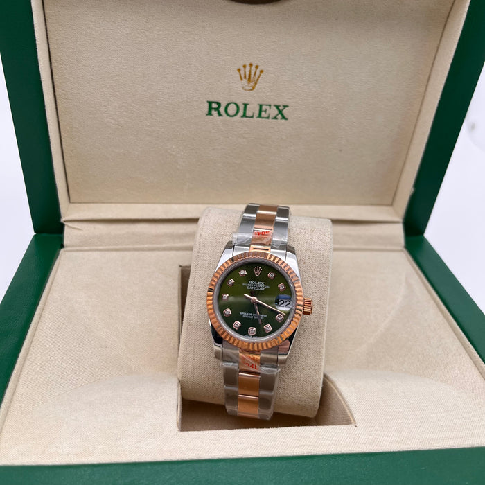 Rolex Datejust 31mm Steel Rose Gold Green Dial  (5A+)