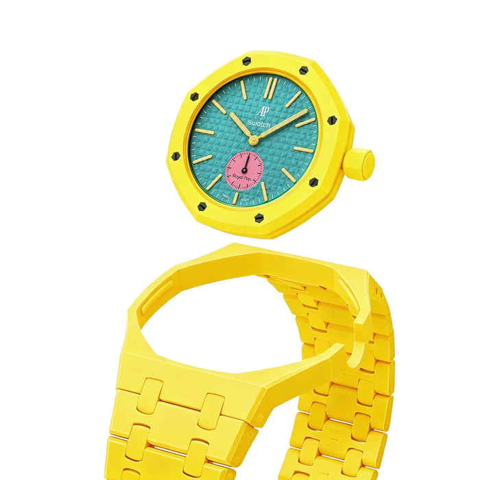 AP X SWATCH ROYAL POP Bioceramic Strap -  Yellow