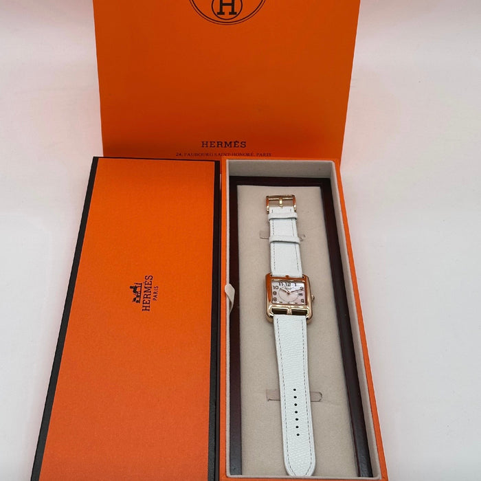 “H” Cape Cod Gold With White Strap Watch