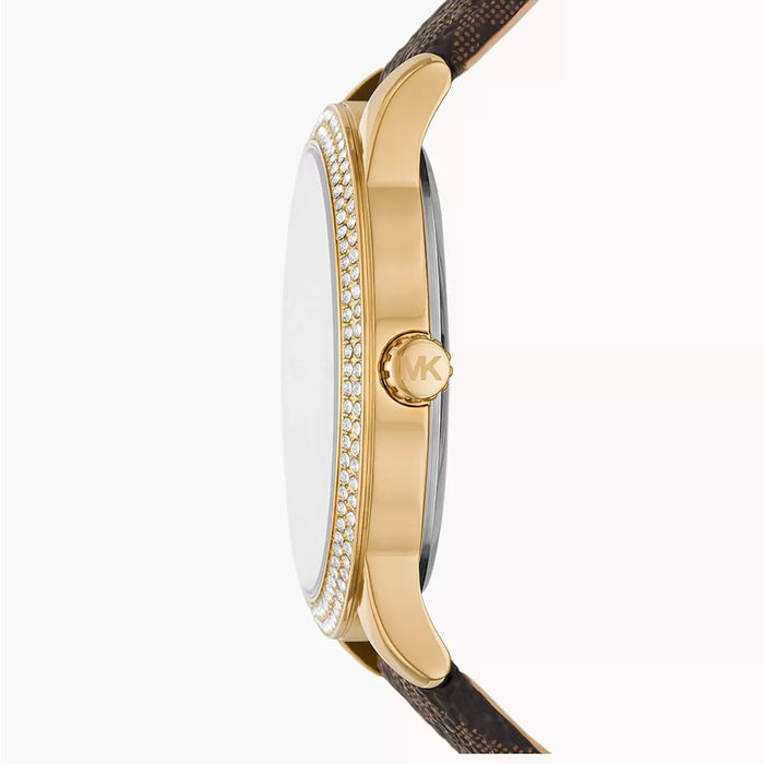 Michael Kors Ladies Watch Tibby 40mm Gold Brown MK6966 Authentic