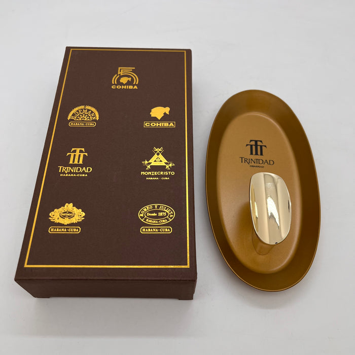 Lubinski Boat-Shaped Single Cigar Ceramic Ashtray
