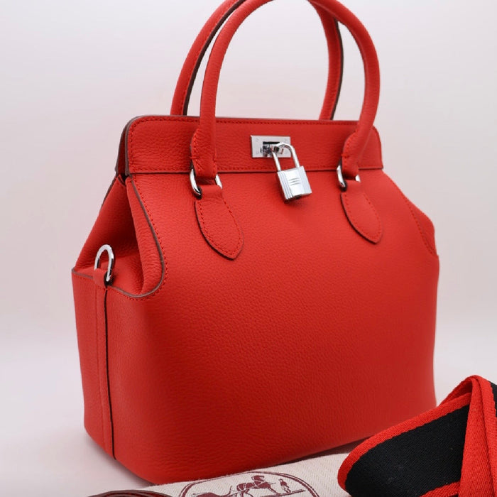 “H” Key-Lock Genuine Leather Women Bag