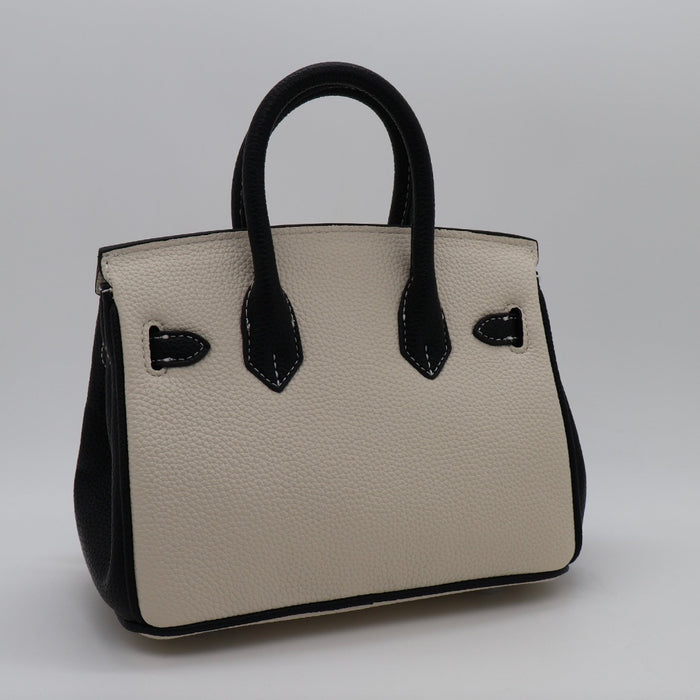 “H” Genuine Leather Two-Tone Women Bag