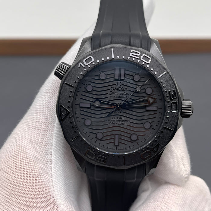 Omega Seamaster Diver 300M Co-Axial Master Chronometer "Black Black" Swiss Super Clone