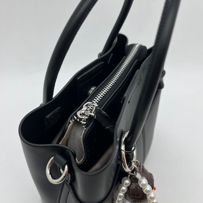 Genuine Leather Women Bag With Charm