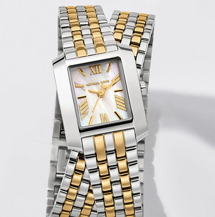 Michael Kors Petite Emery Pavé Double Wrap Watch MK4869 Authentic
