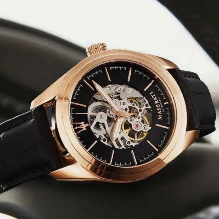 Maserati Traguardo Skeleton Dial R8821112001-Authentic