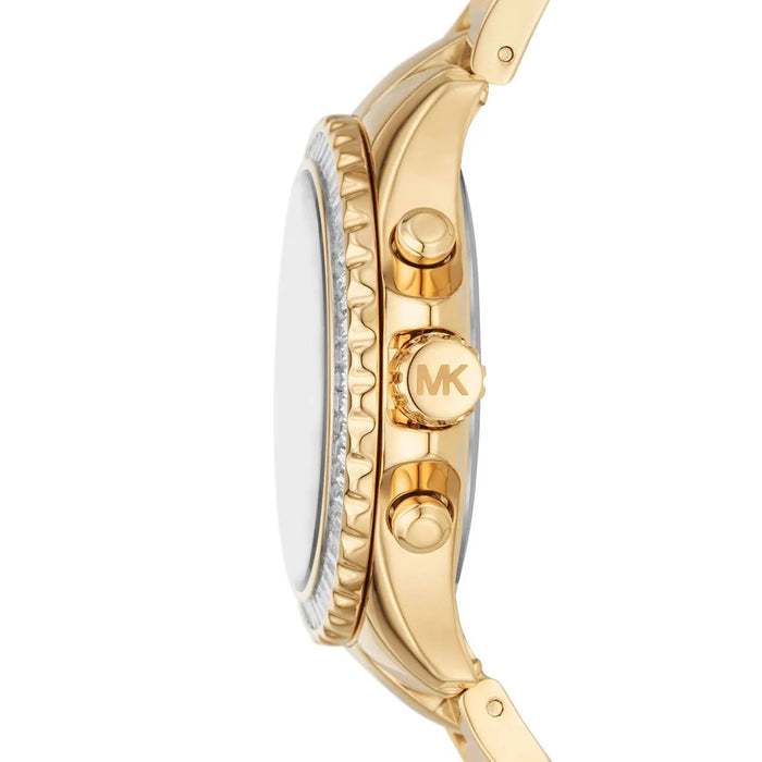 Michael Kors Everest Chronograph Gold Tone Stainless Steel Watch MK7212 Authentic