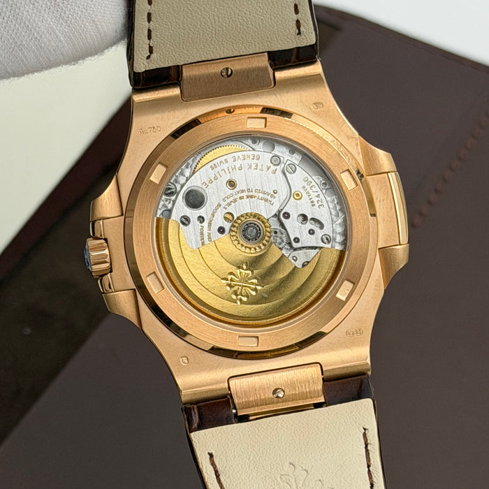 Patek Philippe Nautilus Date Sweep Seconds (Rose Gold / Brown Dial) 5711R-001 - Swiss Super Clone