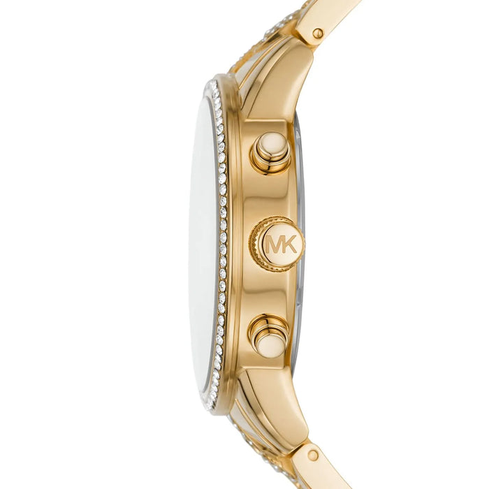 Michael Kors Ritz Chronograph Gold-Tone Women's Watch Mk6937 Authentic