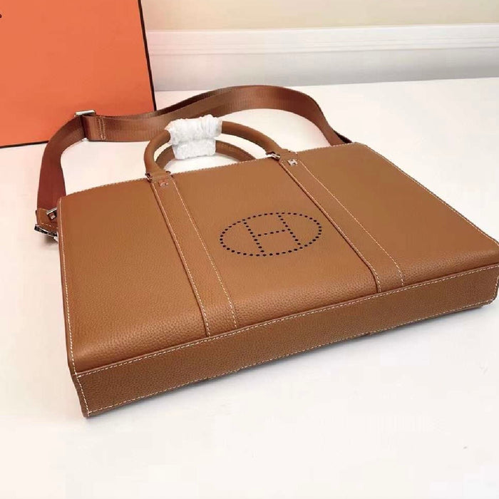 “H” Genuine Leather Business Bag