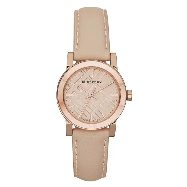 Burberry 'The City' Beige Leather Watch- BU9210- Authentic