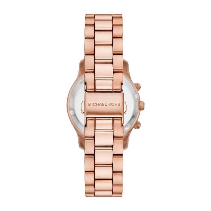 Michael Kors Mini Runway Chronograph Stainless Steel Case, MK7327 Authentic