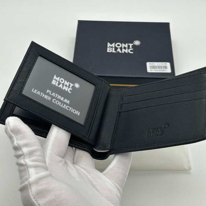 Montblanc Black Bifold Real Leather Wallet (Montblanc Collection)