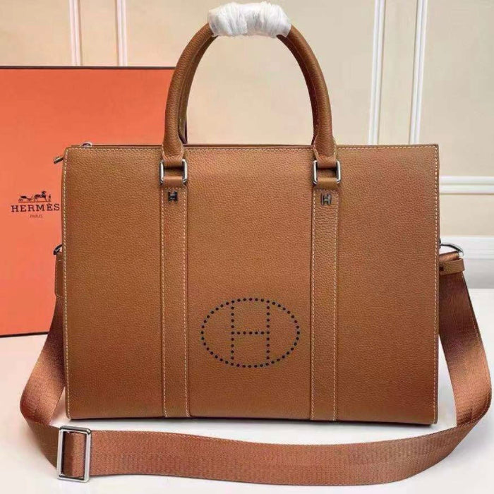 “H” Genuine Leather Business Bag