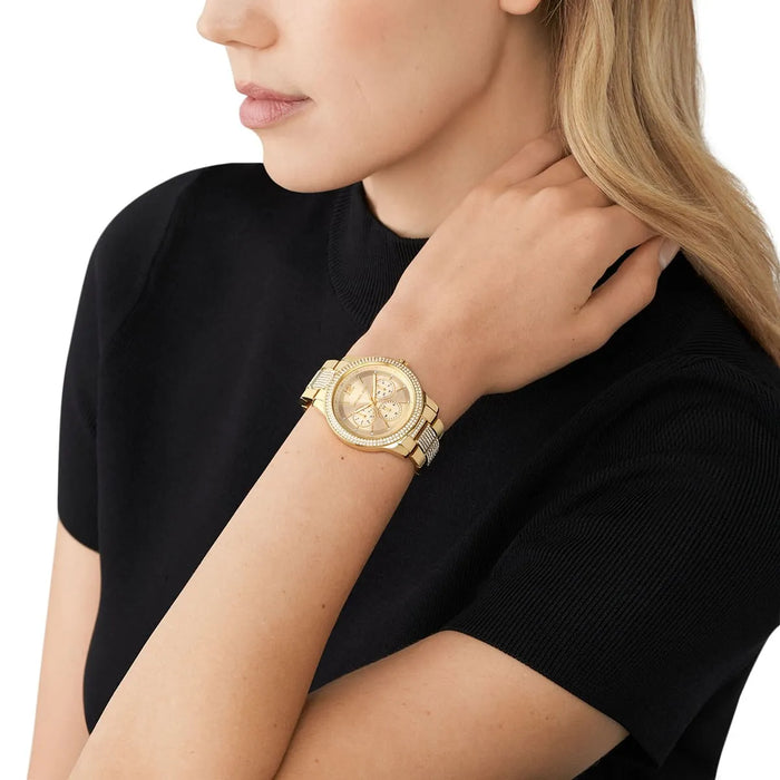 Michael Kors Tibby Multifunction Gold-Tone Stainless Steel Watch Authentic