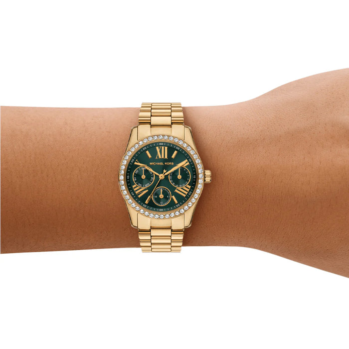Michael Kors Lexington 32mm Gold-Tone Watch Mk4924 Authentic