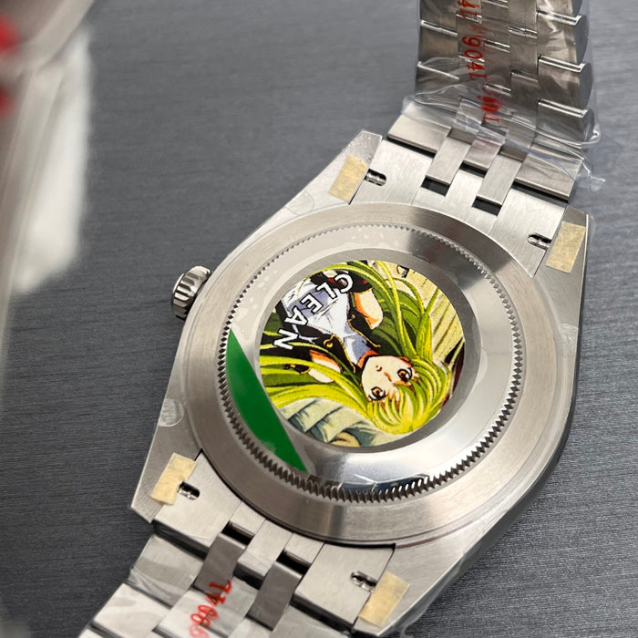 Rolex Oyster Perpetual Datejust 41 in White Rolesor with a Green Lacquer Ombré Dial Swiss Super Clone 2026