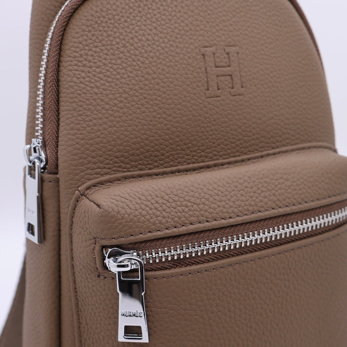 “H” Genuine Leather Chest Bag