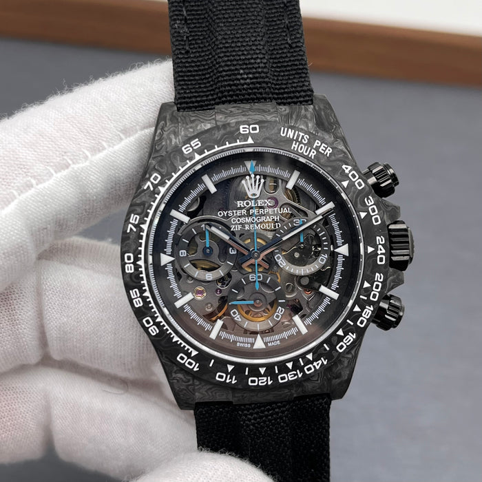 Rolex Daytona DiW Skeleton Carbon edition Swiss Super Clone