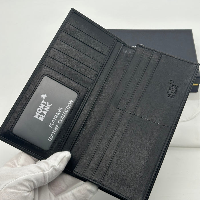 Montblanc Vertical Billfold Wallet Real Leather (Montblanc Collection)