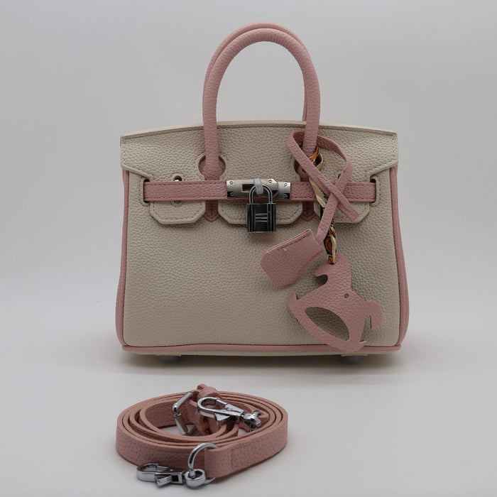 “H” Genuine Leather Two-Tone Women Bag