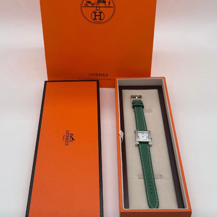 H Stress With Green Strap Watch