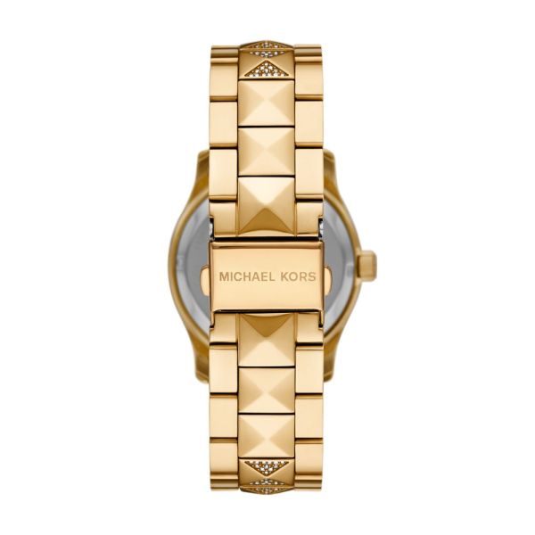 Michael Kors For Women Runway Gold-Tone Crystal Pave Watch MK7390 Authentic