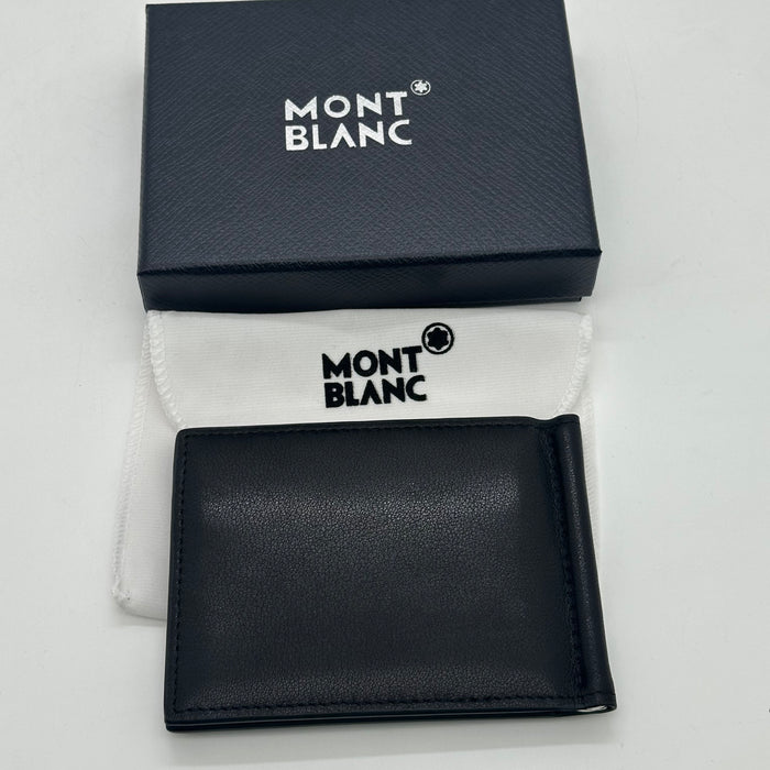 Montblanc Meisterstück black leather wallet with a money clip (Montblanc Collection)