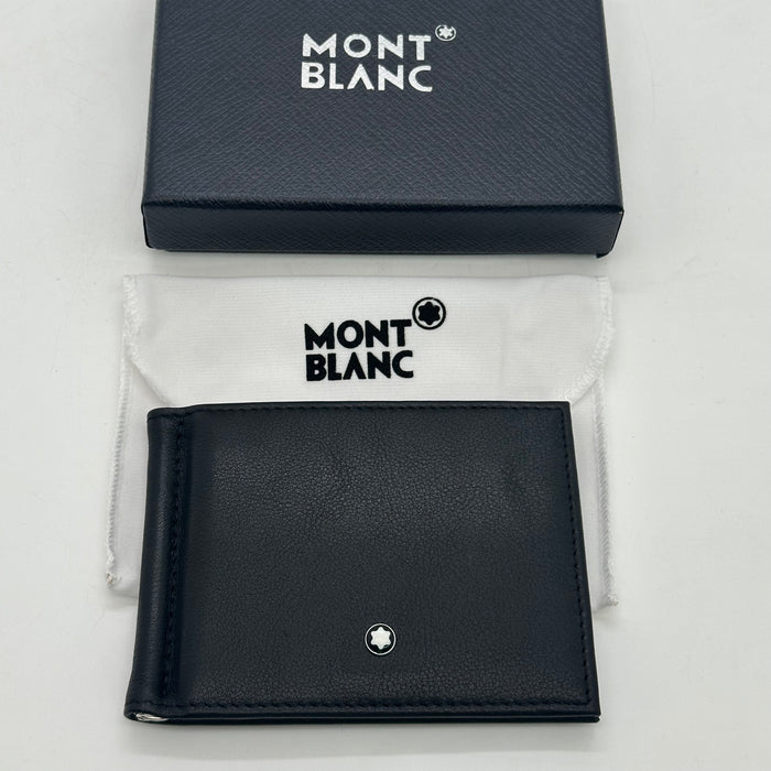 Montblanc Meisterstück black leather wallet with a money clip (Montblanc Collection)
