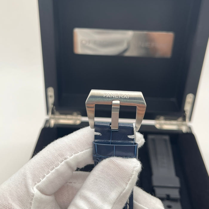 Panerai Luminor Titanium watch 44mm blue dial and a matching blue strap
