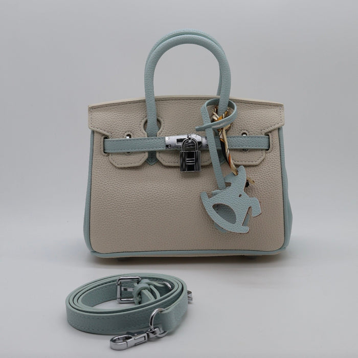 “H” Genuine Leather Two-Tone Women Bag