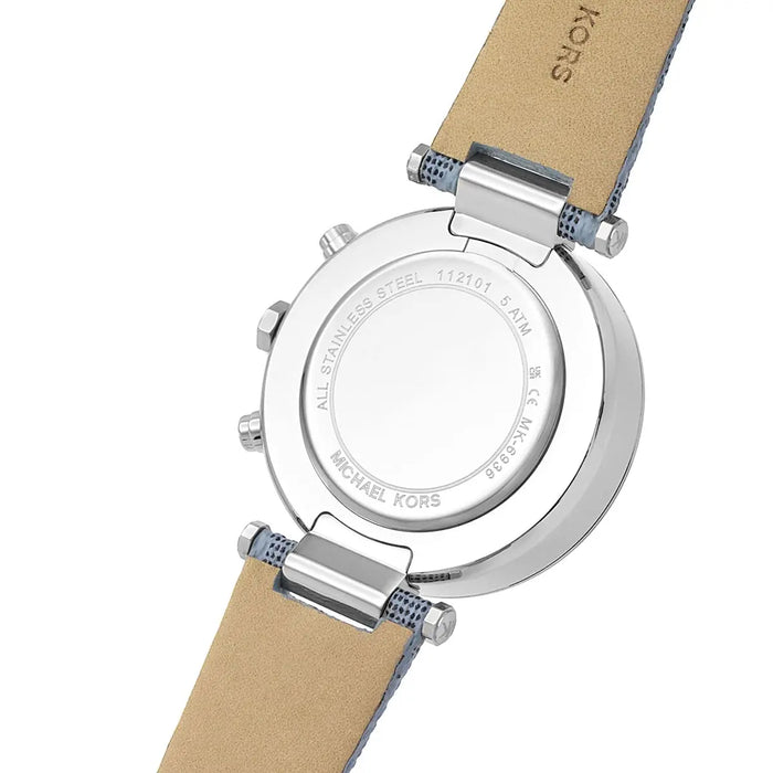 Michael Kors Watch For Women Parker MK6936
With White Dial Polyurethane Chloride Strap with Blue color Authentic