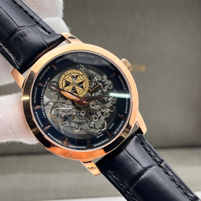 Vacheron Constantin Openworked Mechanical Skeleton – Black Dial