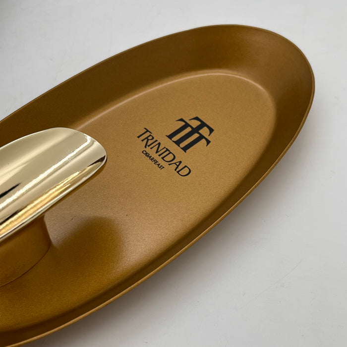Lubinski Boat-Shaped Single Cigar Ceramic Ashtray