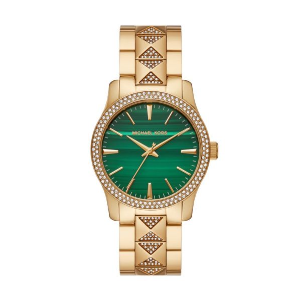 Michael Kors For Women Runway Gold-Tone Crystal Pave Watch MK7390 Authentic