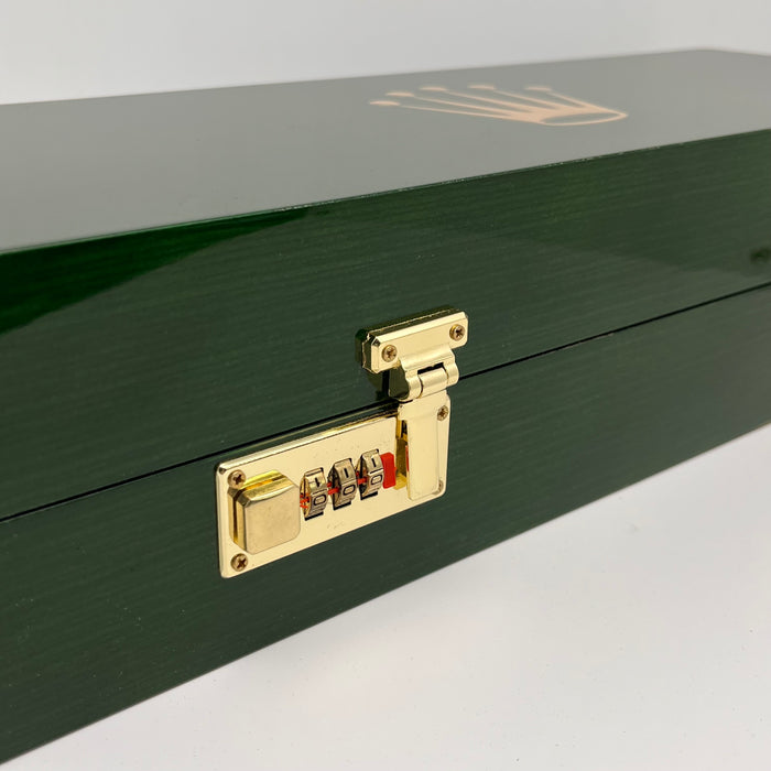 Rolex Luxury Green Wooden 5- Slot Watch