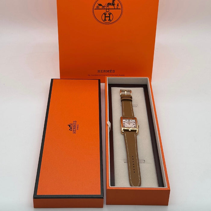‘H” Cape Cod Gold Plated Brown Strap Watch For Women