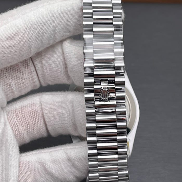 Rolex Day-Date 40 Platinum Ice-Blue Baguette Diamond Dial Swiss Super Clone