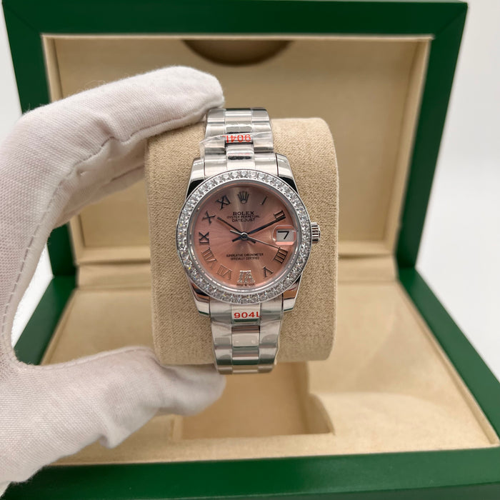 Rolex Datejust 31mm Roman Rose Diamond Dial