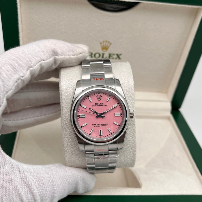 Rolex Oyster Perpetual Candy Pink Dial and Robust Oystersteel (5A+)