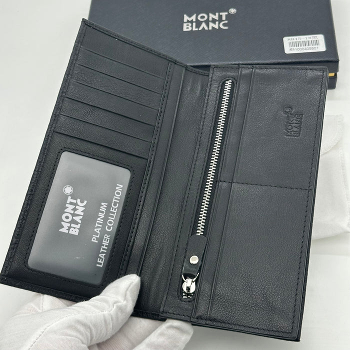 Montblanc Vertical Billfold Wallet Real Leather (Montblanc Collection)