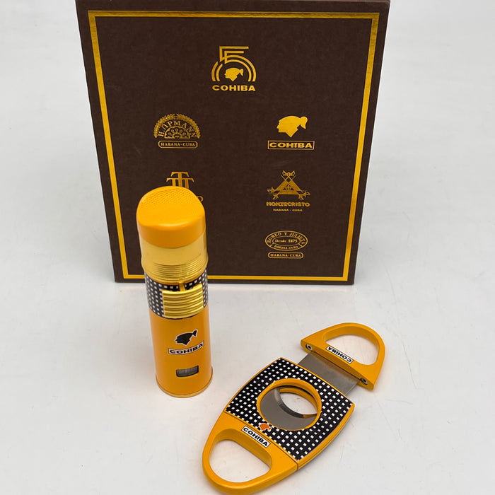 Cohiba Cigar Lighter and Cutter Gift Set