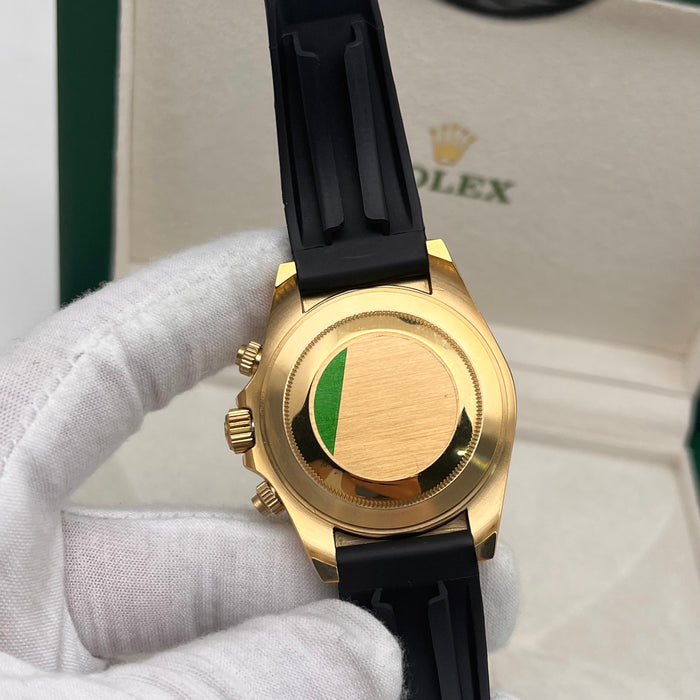Rolex Daytona Leather  Watch Band Rubber whiteGold Dial 40mm (5A+)