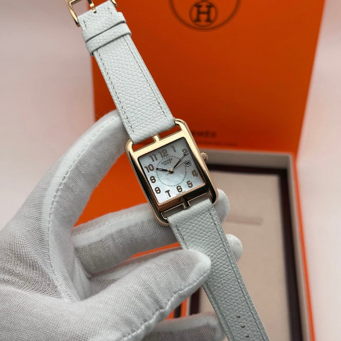 “H” Cape Cod Gold With White Strap Watch