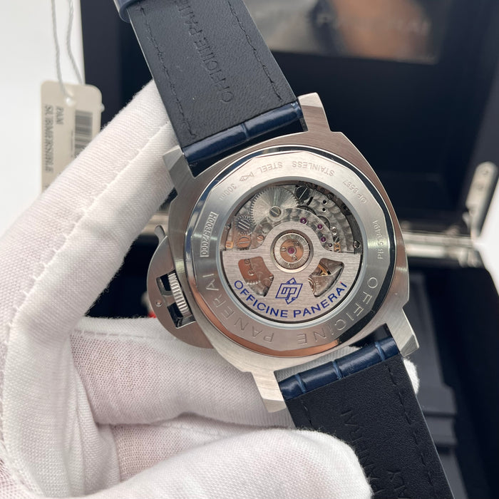 Panerai Luminor Titanium watch 44mm blue dial and a matching blue strap